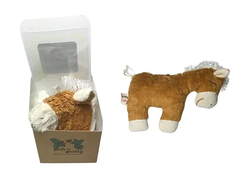Geschenkset Pferd – Schmusetuch & Rassel